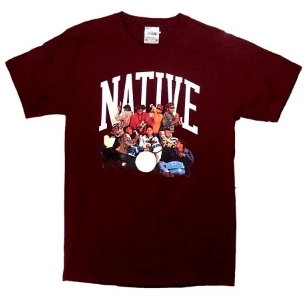 JUNGLE BROTHERS / ジャングル・ブラザーズ / Stillas"NATIVE"T-SHIRT (BURGUNDY XL)