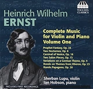 SHERBAN LUPU / IAN HOBSON / シェルパン・ルプー / イアン・ホブソン / ERNST:COMPLETE MUSIC FOR VIOLIN AND PIANO, VOL.1