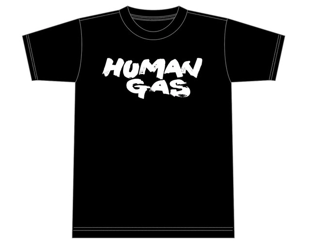 HUMAN GAS / HUMAN GAS T-SHIRT(WHITE PRINT/XXL)