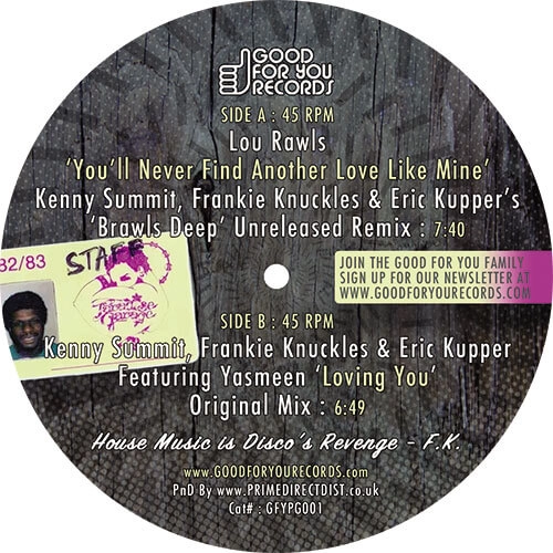 KENNY SUMMIT, FRANKIE KNUCKLES & ERIC KUPPER / YOU'LL NEVER FIND / LOVING YOU (REPRESS)