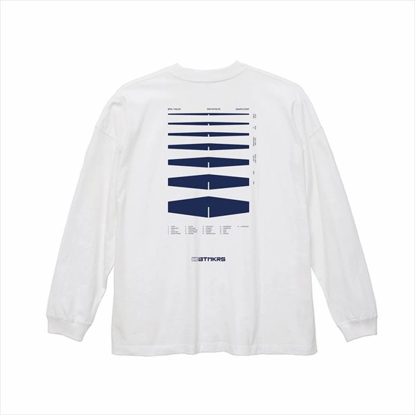 ASTROLLAGE / BTMKRS Pad Long T-shirts WHITE/NAVY SIZE:L