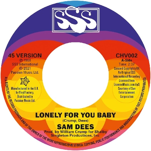 SAM DEES / サム・ディーズ / LONELY FOR YOU BABY