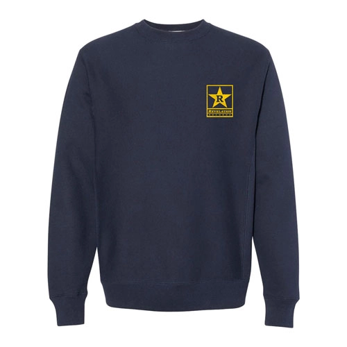 REVELATION RECORDS / L/EMBROIDERED CREW SWEATSHIRT (NAVY)