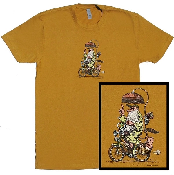ROBERT CRUMB / ロバート・クラム / MR. NATURAL ON A BICYCLE TEE SHIRT(M SIZE)