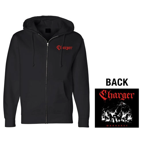 CHARGER (PUNK/US) / XL/WARHORSE BLACK ZIP HOODIE