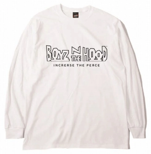 RAP TEES / BOYZ N THE HOOD LOGO 1 L/S TEE (WHITE XL)