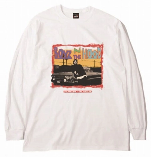 RAP TEES / BOYZ N THE HOOD ICE CUBE L/S TEE (WHITE M)