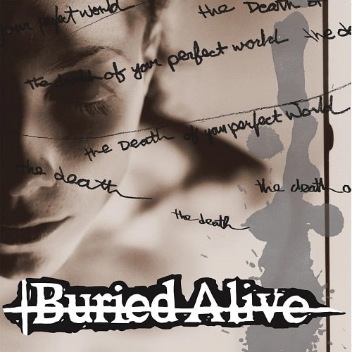 BURIED ALIVE / DEATH OF YOUR PERFECT WORLD (LP/CLEAR TAN W/WHITE & BLACK SPLATTER)