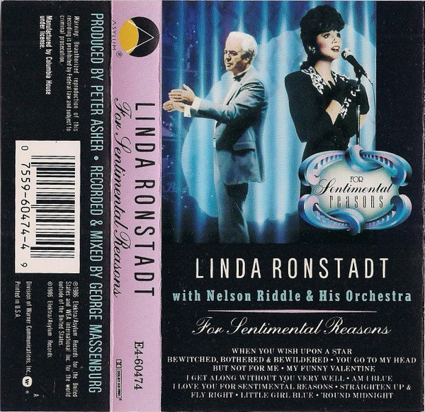 LINDA RONSTADT WITH NELSON RIDDLE & HIS ORCHESTRA / FOR SENTIMENTAL REASONS