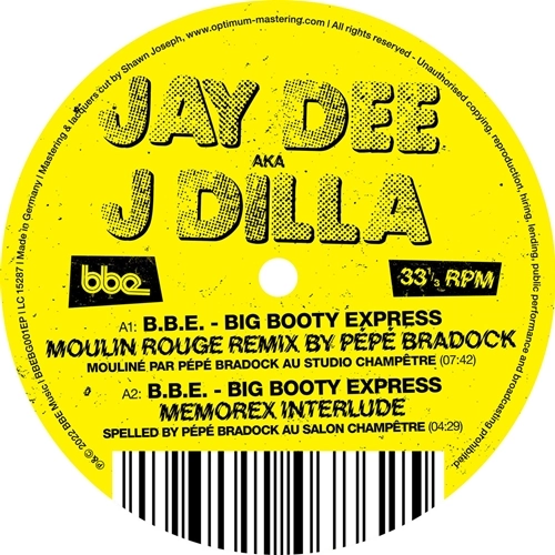 J DILLA aka JAY DEE / B.B.E. - BIG BOOTY EXPRES (12INCH)