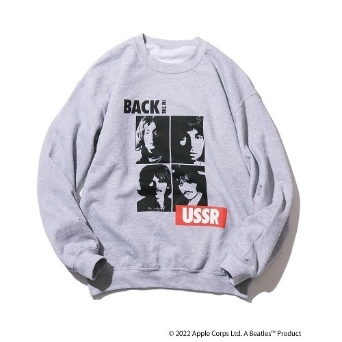 BEATLES / ビートルズ / BACK IN THE USSR CREWNECK SWEATSHIRT GREY L