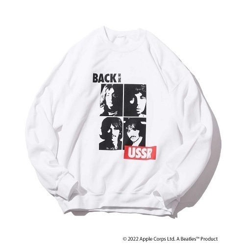 BEATLES / ビートルズ / BACK IN THE USSR CREWNECK SWEATSHIRT WHITE XL