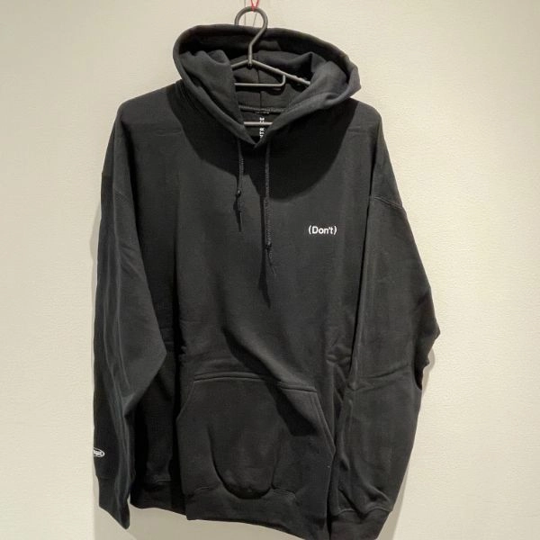 UNTRACE X TECHNIQUE FEAT. CRISTIAN VOGEL / HOODIE BLACK x WHITE SIZE:L