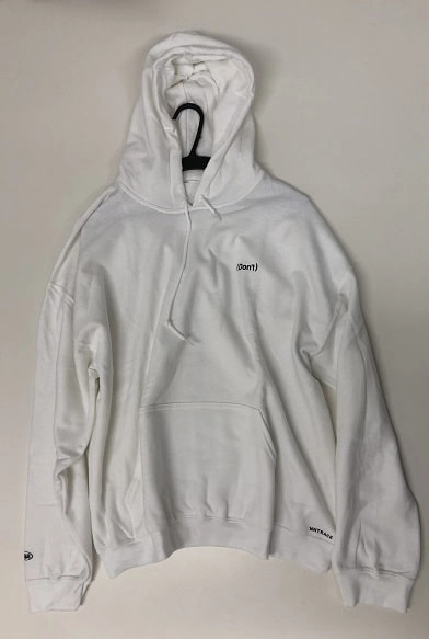 UNTRACE X TECHNIQUE FEAT. CRISTIAN VOGEL / HOODIE WHITE x DARK NAVY SIZE:XL