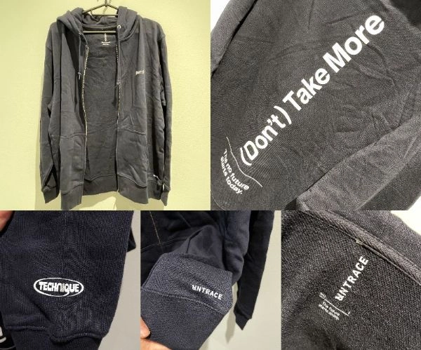 UNTRACE X TECHNIQUE FEAT. CRISTIAN VOGEL / ZIP HOODIE NAVY SIZE:L