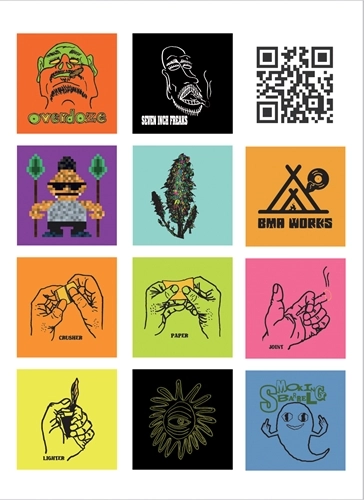 BLUE BERRY (BLACK MOB ADDICT) / 12 piece sticker