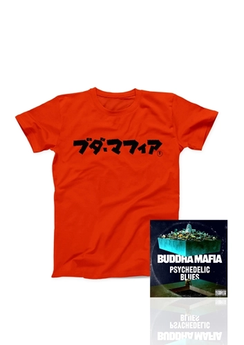 BUDDHA MAFIA / 『PSYCHEDELIC BLUES』7inch Vinyl + T-Shirts（赤／黒）_（XLサイズ）
