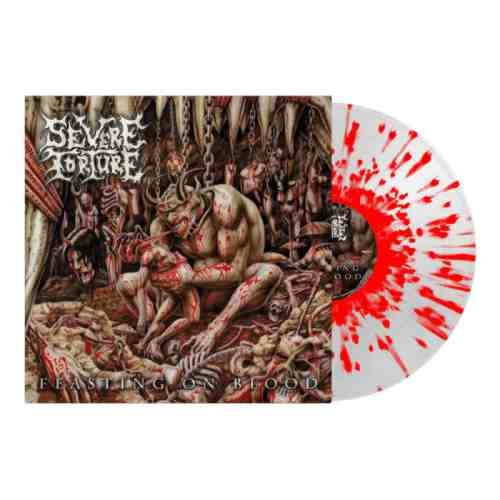 SEVERE TORTURE / FEASTING ON BLOOD (CLEAR/RED SPLATTER VINYL)