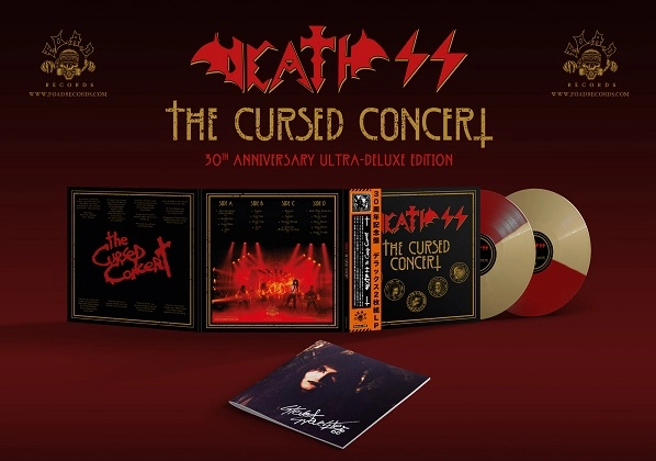 DEATH SS / CURSED CONCERT - 30TH ANNIVERSARY EDITION (DIEHARD EDITION ON HALF GOLD HALF RED VINYL )