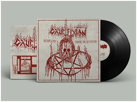 CRUCIFIXION (Japan) / NECROLATRY / CORPSE DECAPITATION (SOLID BLACK VINYL )