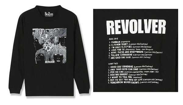 BEATLES / ビートルズ / REVOLVER COVER TRACKLIST L/S TEE BLACK L