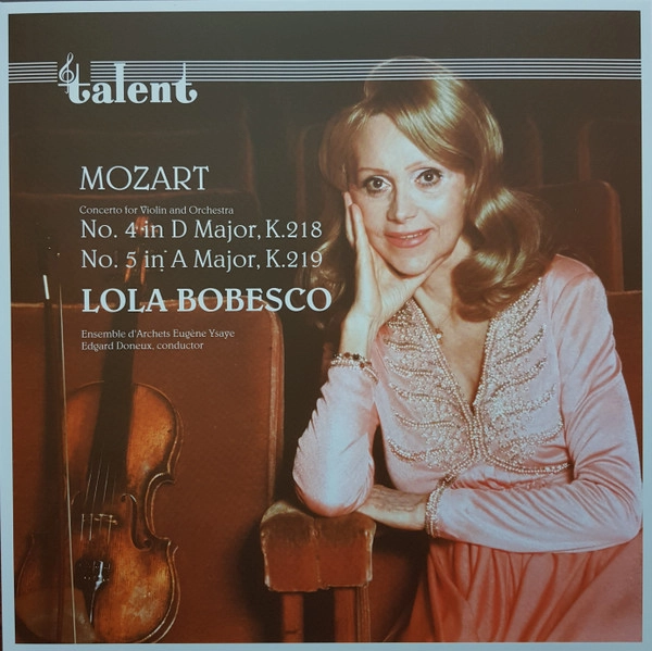 LOLA BOBESCO / ローラ・ボベスコ / MOZART: VIOLIN CONCERTO NO.4 & 5