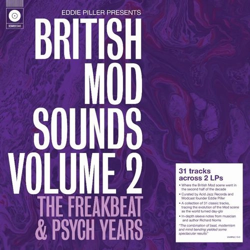 V.A. (MOD/BEAT/SWINGIN') / EDDIE PILLER PRESENTS - BRITISH MOD SOUNDS OF THE 1960S VOLUME 2: THE FREAKBEAT & PSYCH YEARS (140G BLACK VINYL) (2LP)