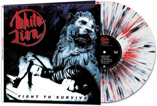 WHITE LION / ホワイト・ライオン / FIGHT TO SURVIVE (WHITE/BLACK/RED SPLATTER VINYL)