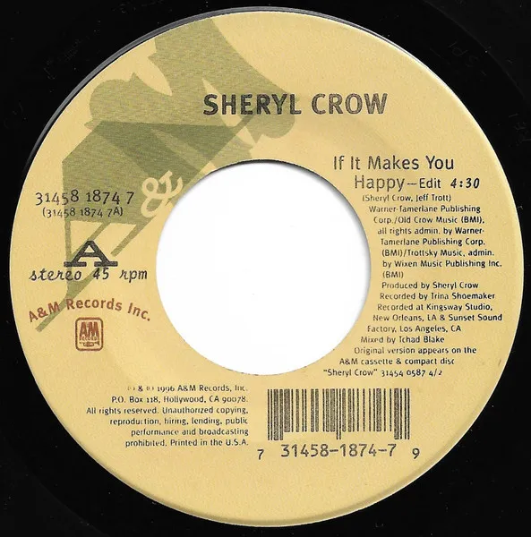 SHERYL CROW / シェリル・クロウ / IF IT MAKES YOU HAPPY
