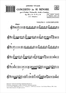 ANTONIO VIVALDI / CONCERTO IN SI MINORE