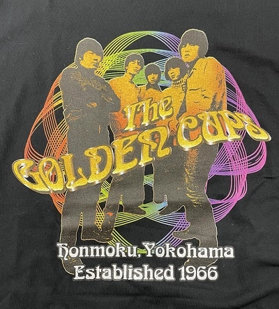 THE GOLDEN CUPS / ザ･ゴールデン･カップス / Tシャツ(サイケカラー/黒/Sサイズ)