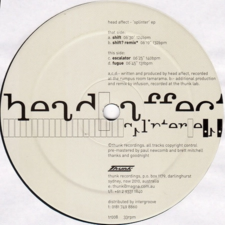 HEAD AFFECT / SPLINTER EP