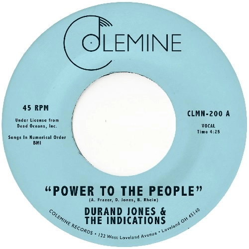 DURAND JONES & THE INDICATIONS / ドラン・ジョーンズ&ザ・インディケーションズ / "POWER TO THE PEOPLE (7"")"