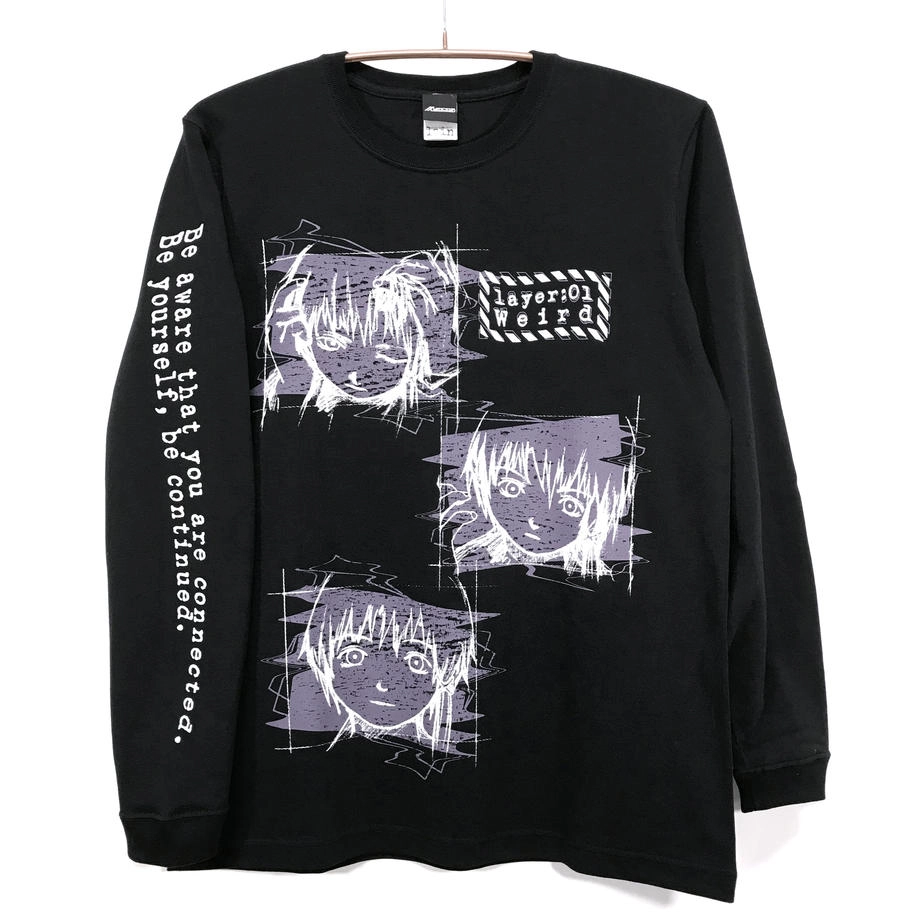 messa(JPN/APPAREL) / M / 【SERIAL EXPERIMENTS LAIN X MESSA STORE】WEIRDロングスリーブTシャツ-BLACK-