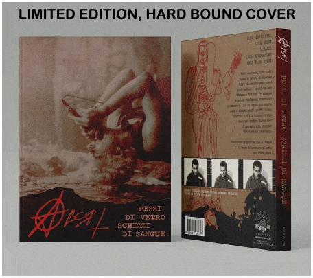 ABORT / PEZZI DI VETRO SCHIZZI DI SANGUE (BOOK/DIEHARD HARD BOUND COVER)
