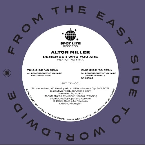 ALTON MILLER / アルトン・ミラー / REMEMBER WHO YOU ARE FEATURING NINA