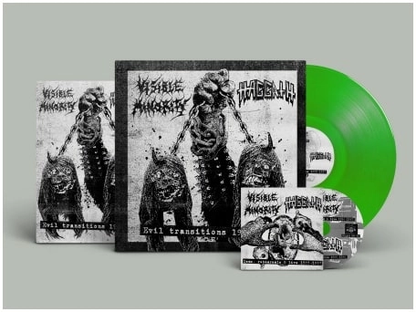 VISIBLE MINORITY : HAGGATH / EVIL TRANSITIONS 1985-1987 SPLIT (LP+CD/DIEHARD TRANSPARENT GREEN VINYL)