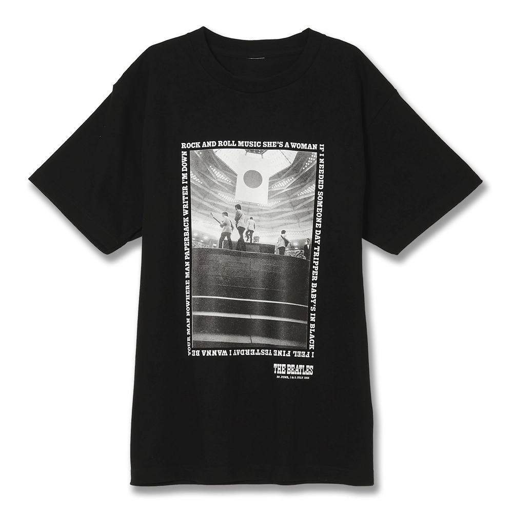 BEATLES / ビートルズ / LIVE IN JAPAN 1966 PHOTO S/S TEE (BLACK M)
