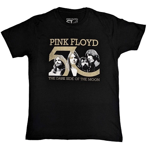 PINK FLOYD / ピンク・フロイド / BAND PHOTO & 50TH LOGO / T-SHIRT / SIZE:S