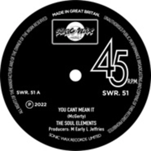 SOUL ELEMENTS / YOU CAN'T MEAN IT