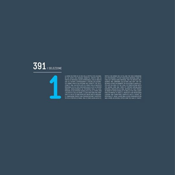 V.A. (CULT & MINOR  NEW WAVE) / 391 SELEZIONE 1 (VINYL)