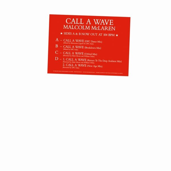 MALCOLM MCLAREN AND THE BOOTZILLA ORCHESTRA / CALL A WAVE REMIXES (2X12")