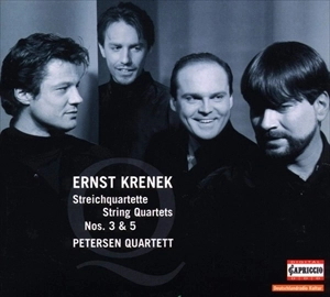PETERSEN QUARTETT / ペーターゼン四重奏団 / クジェネーク:弦楽四重奏曲第3番, 第5番（ペーターーゼン四重奏団） / KRENEK:STRING QUARTETS 3&5