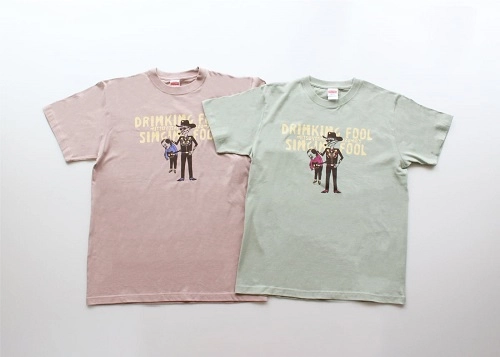 MITSUYOSHI AZUMA & THE SWINGING BOPPERS / 吾妻光良 & The Swinging Boppers / ブルース飲むバカ歌うバカＴシャツ（グリーン）Ｌ