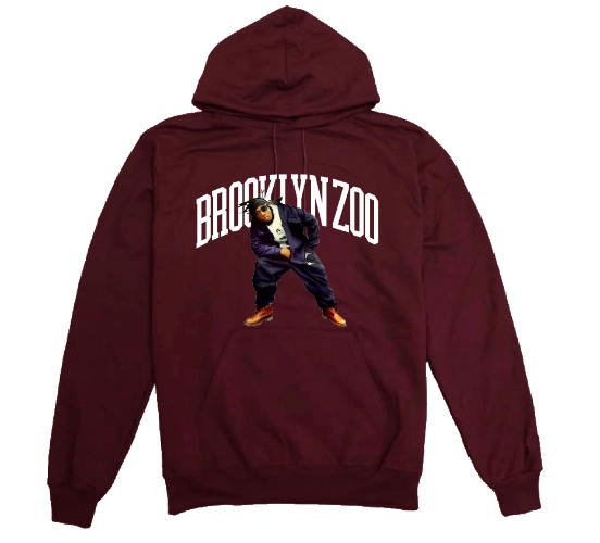OL' DIRTY BASTARD / STILLAS "BROOKLYN ZOO"P/O HOODIE (MAROON L)