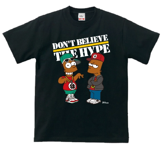 PUBLIC ENEMY / パブリック・エナミー / STILLAS "DON'T BELIEVE THE HYPE"T-SHIRT (BLACK L)