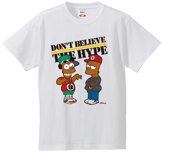 PUBLIC ENEMY / パブリック・エナミー / STILLAS "DON'T BELIEVE THE HYPE"T-SHIRT (WHITE M)