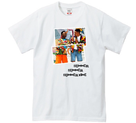 DJ JAZZY JEFF & FRESH PRINCE / DJジャジー・ジェフ & フレッシュ・プリンス / STILLAS "SUMMERTIME" T-SHIRT (WHITE L)