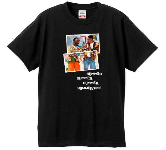 DJ JAZZY JEFF & FRESH PRINCE / DJジャジー・ジェフ & フレッシュ・プリンス / STILLAS "SUMMERTIME" T-SHIRT (BLACK M)
