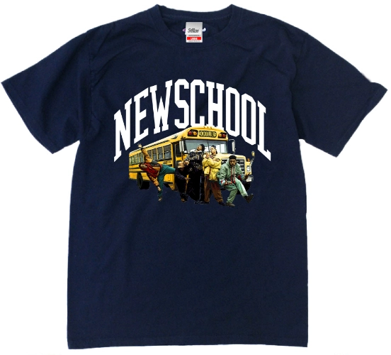 LEADERS OF THE NEW SCHOOL / リーダーズ・オブ・ザ・ニュー・スクール / STILLAS "GET ON THE NEW SCHOOL" T-SHIRT (NAVY L)